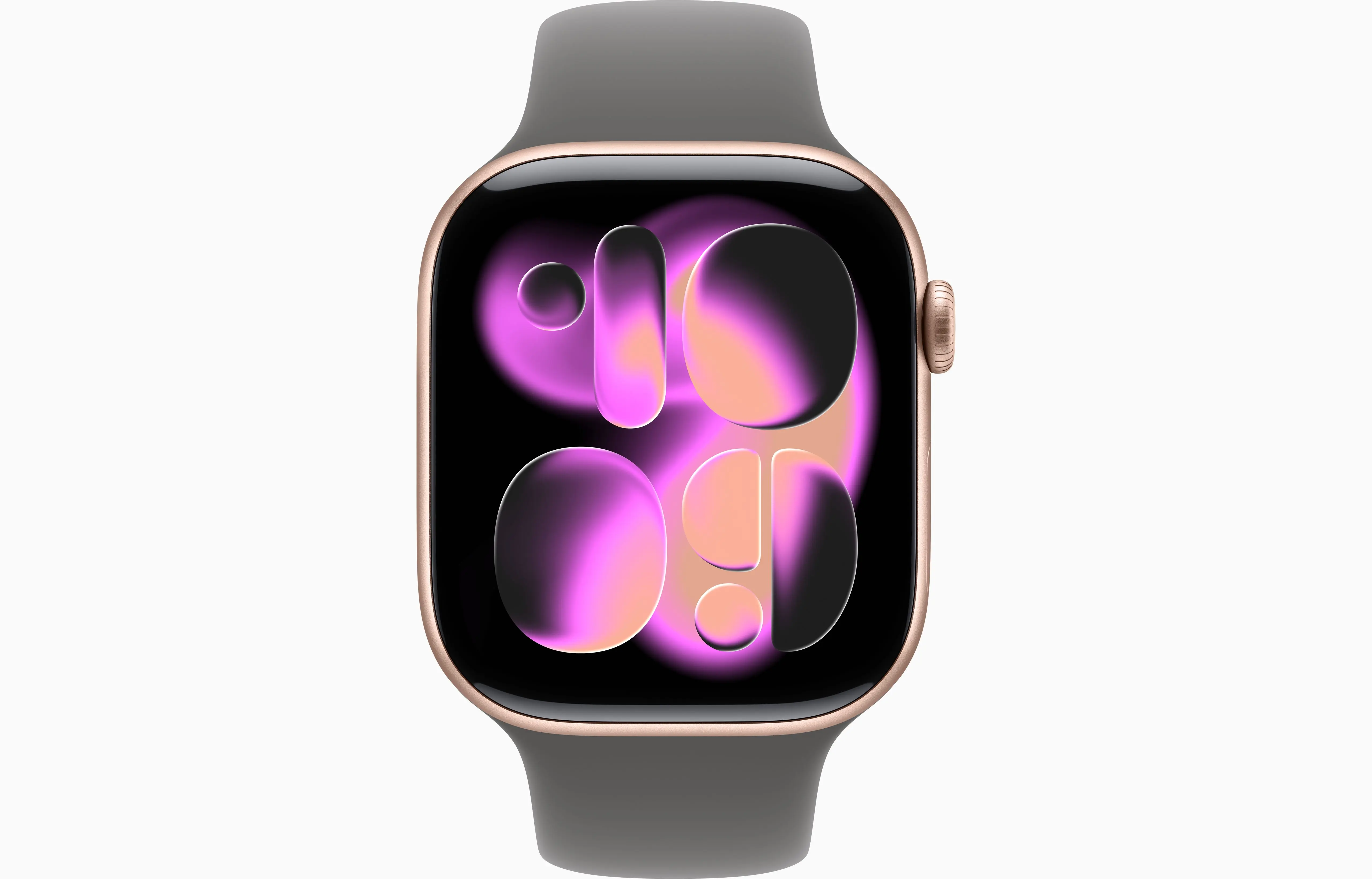 Apple Watch Series 11 Aluminum GPS – Rose Gold (Stone Gray Sport Band) - Image 2