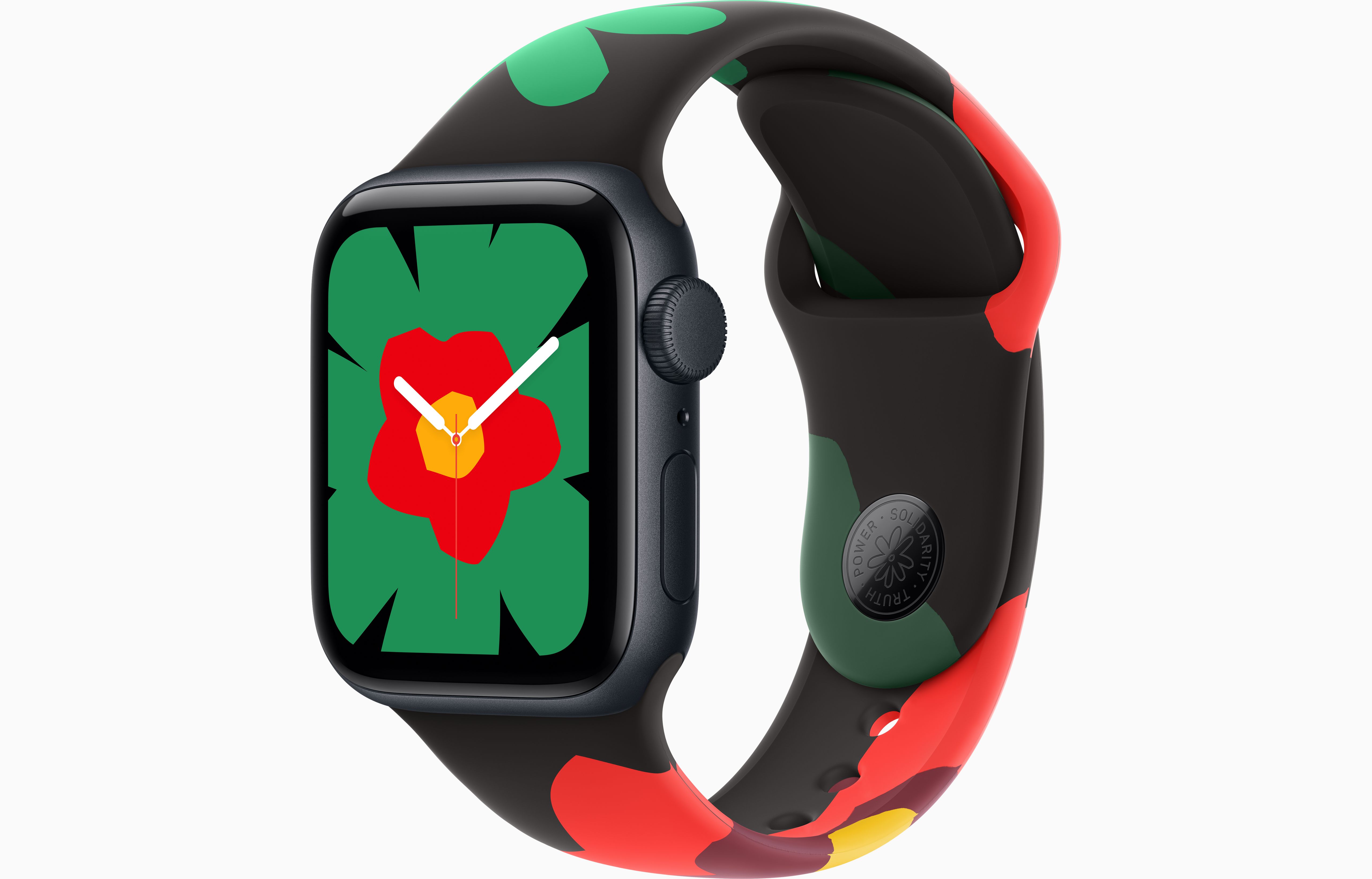 Apple Watch SE GPS – Midnight ( Black Unity - Unity Bloom Sport Band)