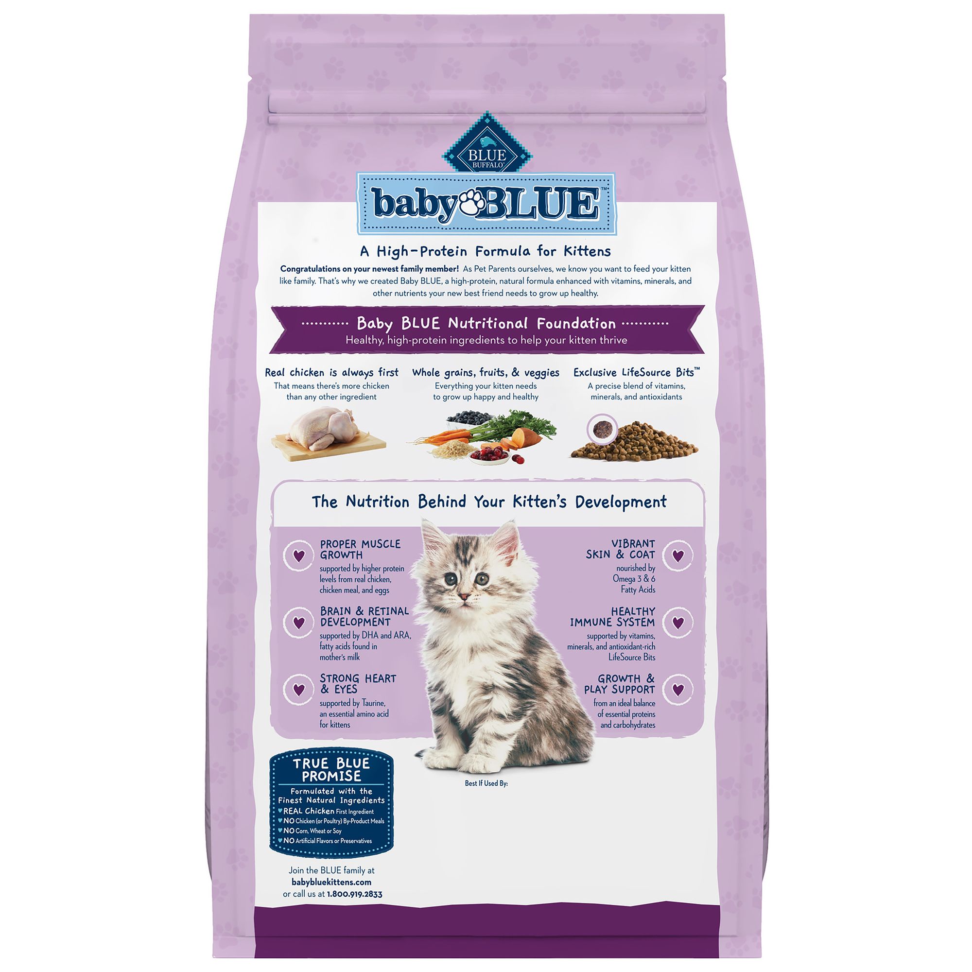 Blue Buffalo® Baby BLUE&trade; Kitten Dry Food - Chicken & Brown Rice - Image 2