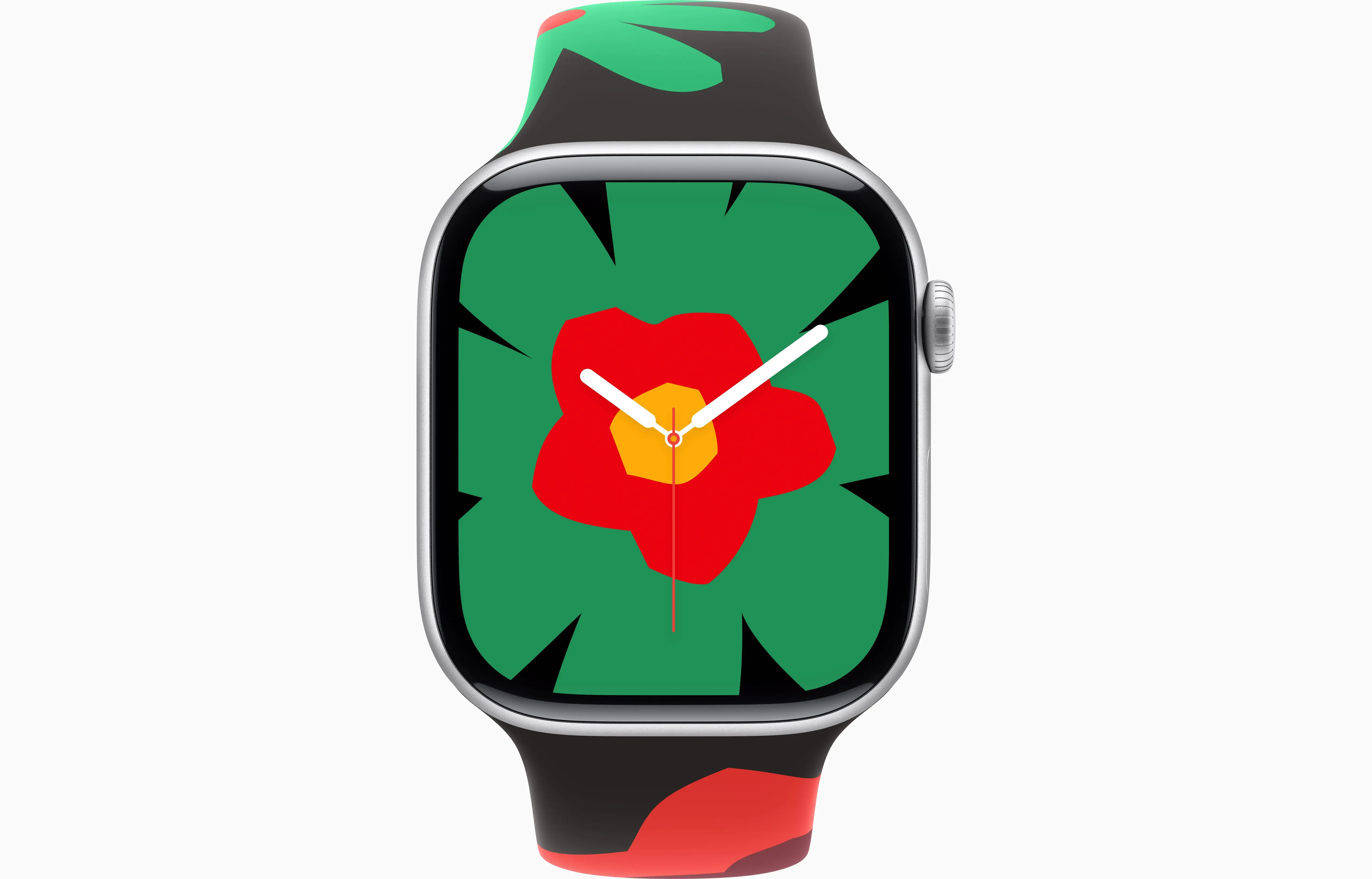 Apple Watch Series 11 Aluminum GPS – Silver ( Black Unity - Unity Bloom Sport Band) - Image 2