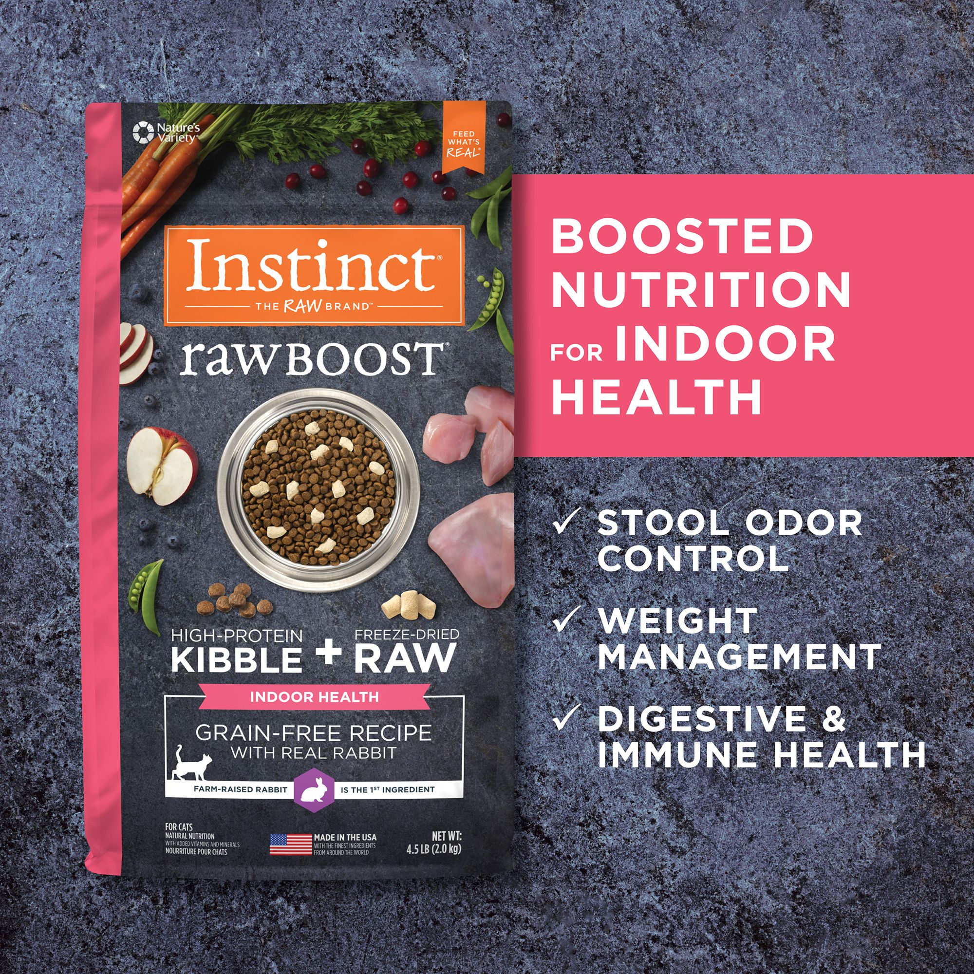 Instinct® Raw Boost Indoor Health All Life Stage Dry Cat Food - Rabbit - Image 9