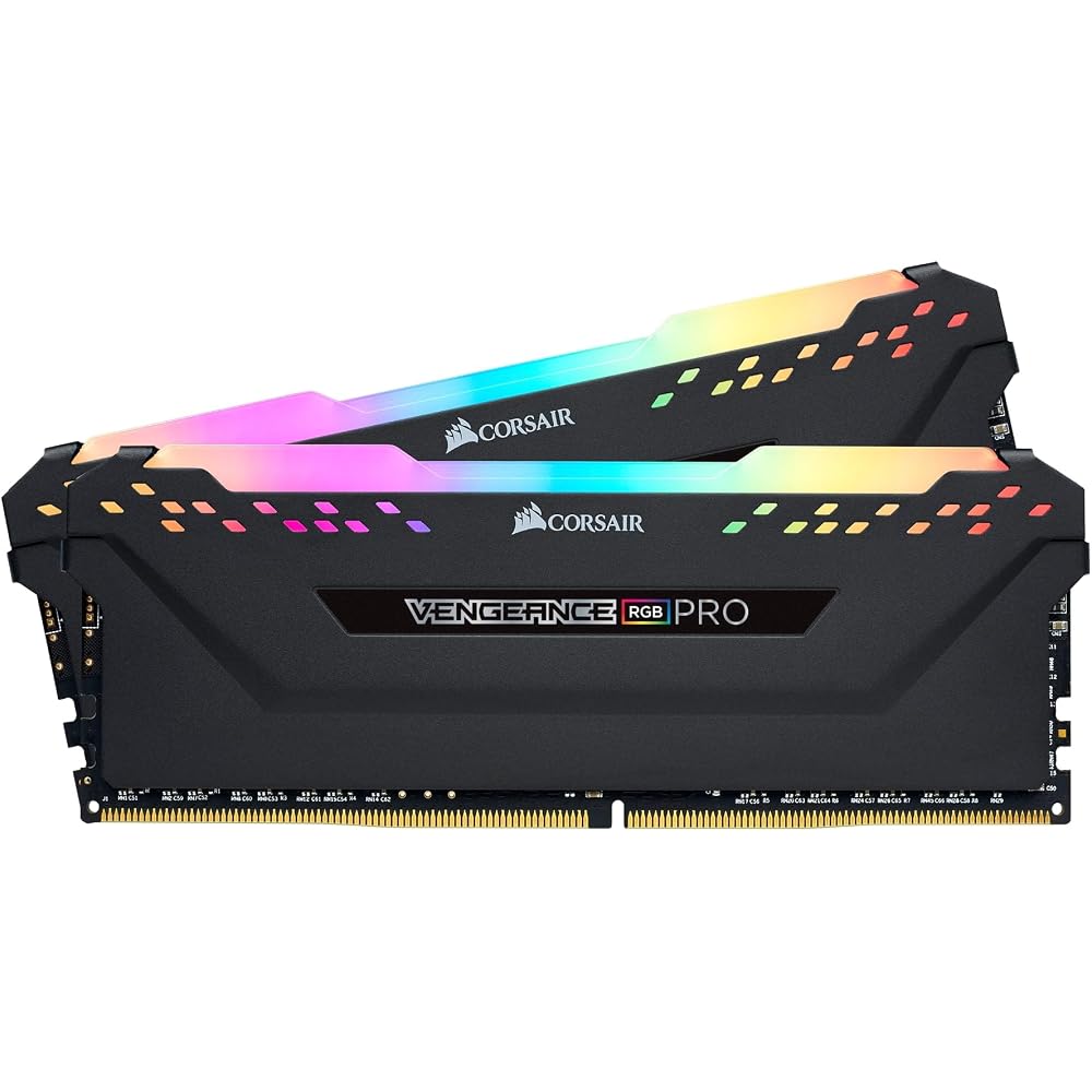 CORSAIR VENGEANCE RGB PRO DDR4 RAM 32GB (2x16GB) Desktop Computer Memory - Black - Image 1