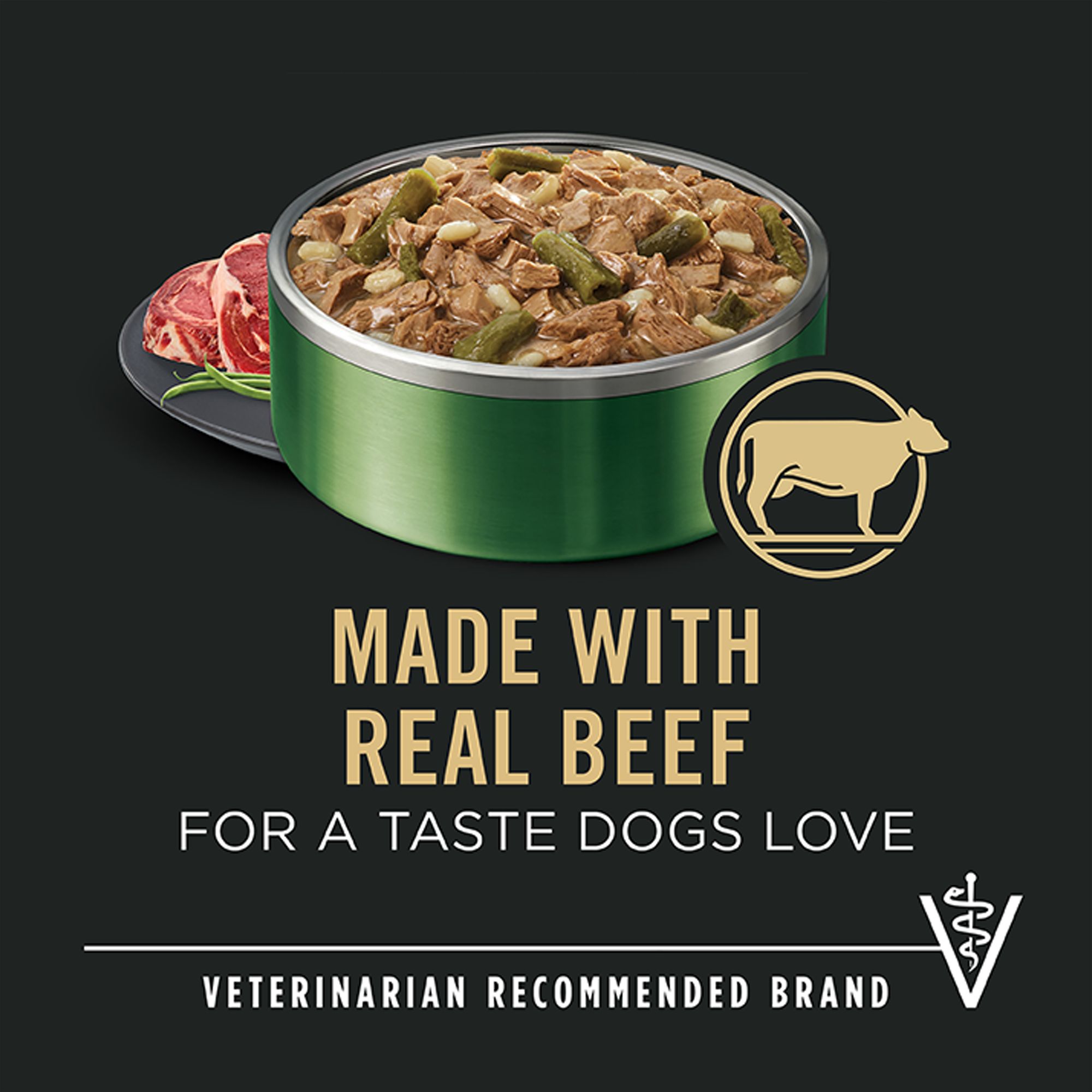 Purina Pro Plan Small Breed Adult Dog Wet Food - Beef & Green Beans Entree in Gravy, - Image 2