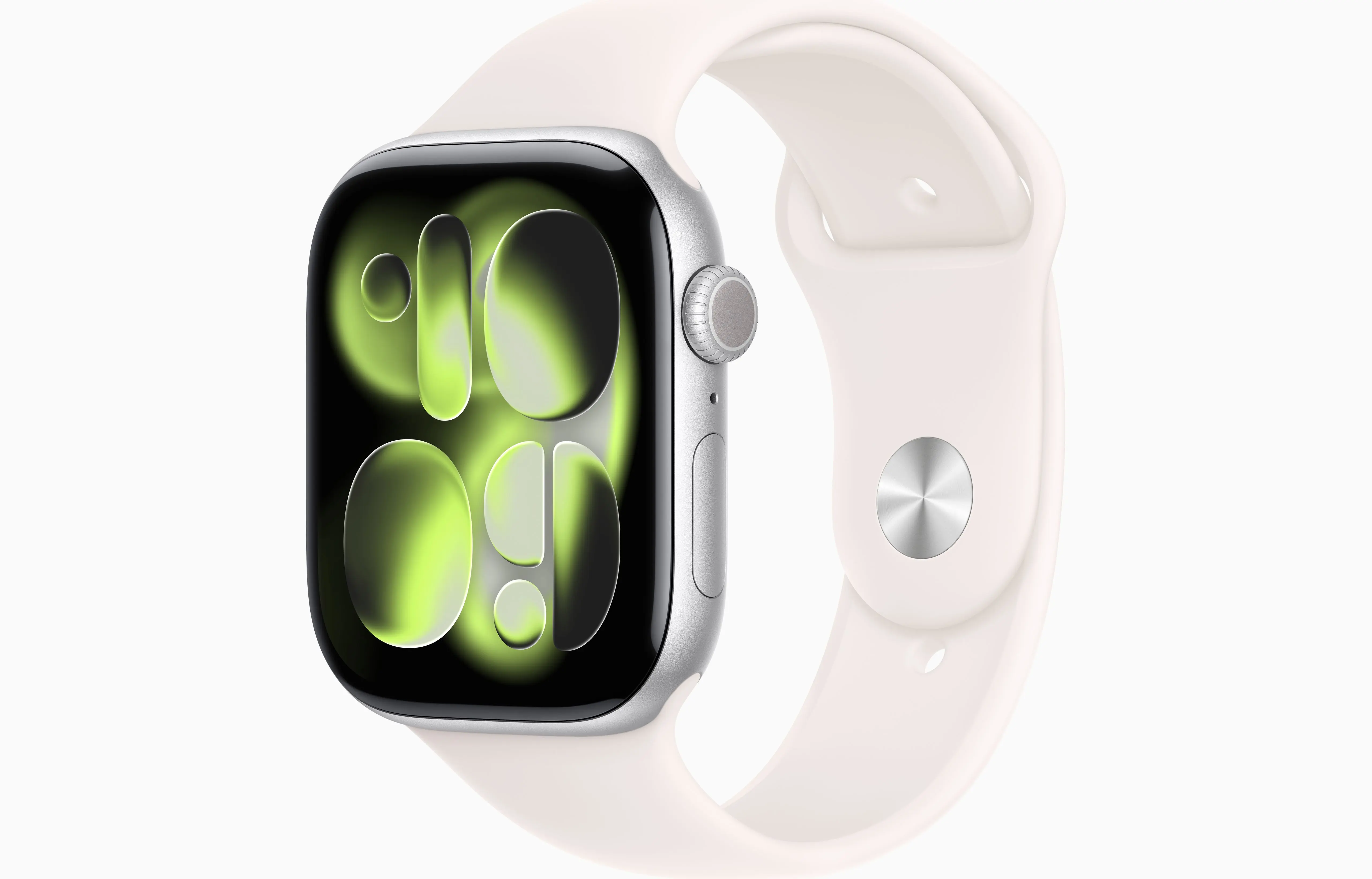Apple Watch Series 11 Aluminum GPS – Silver (Light Blush Sport Band)