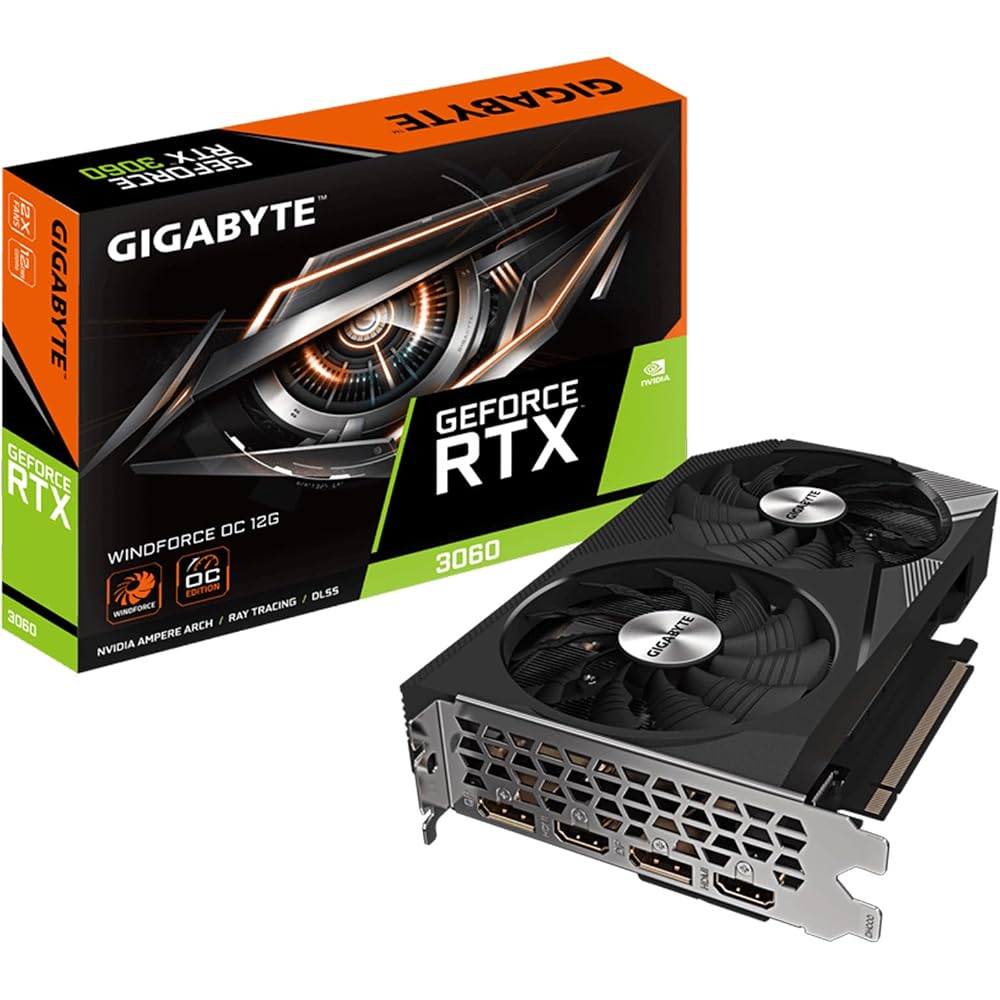 GIGABYTE GeForce RTX 3060 WINDFORCE OC 12G Graphics Card - Image 1
