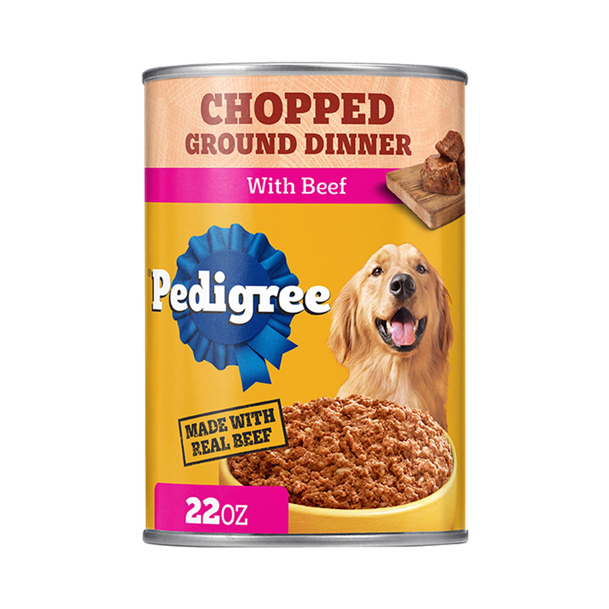 Pedigree Chopped Ground Dinner Adult Wet Dog Food with Beef - Image 1