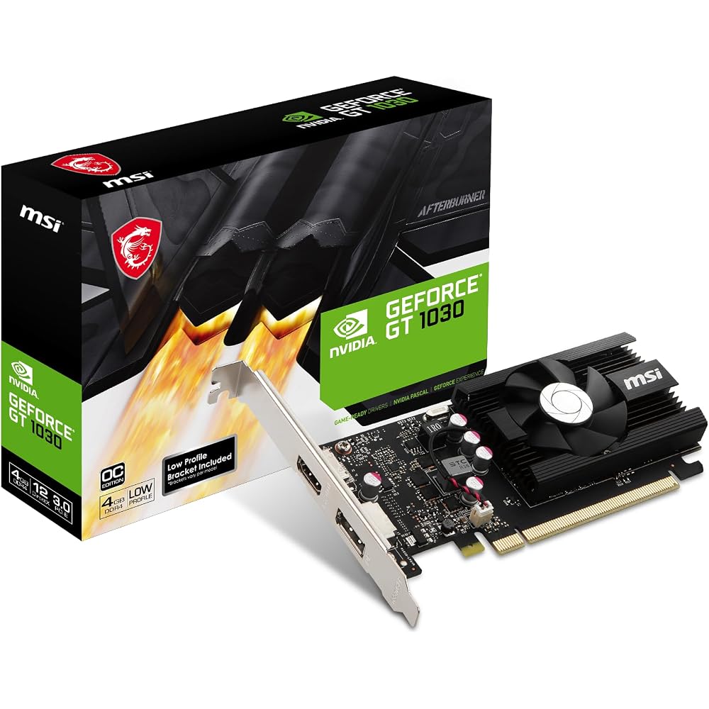 MSI Gaming GeForce GT 1030 4GB DDR4 64-bit Graphics Card - Image 1