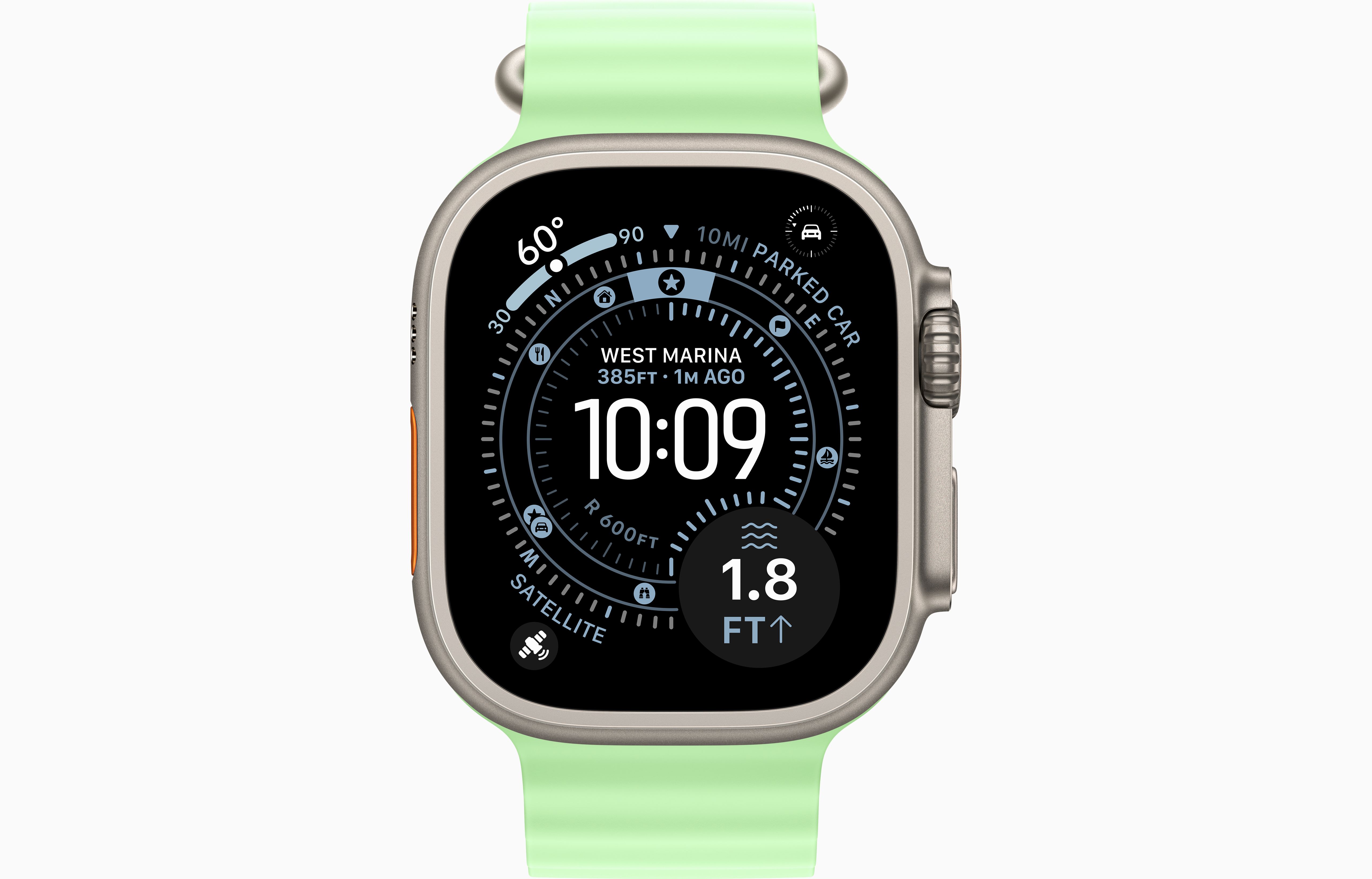 Apple Watch Ultra 3 GPS + Cellular, Natural Titanium   Ocean Band - Image 2