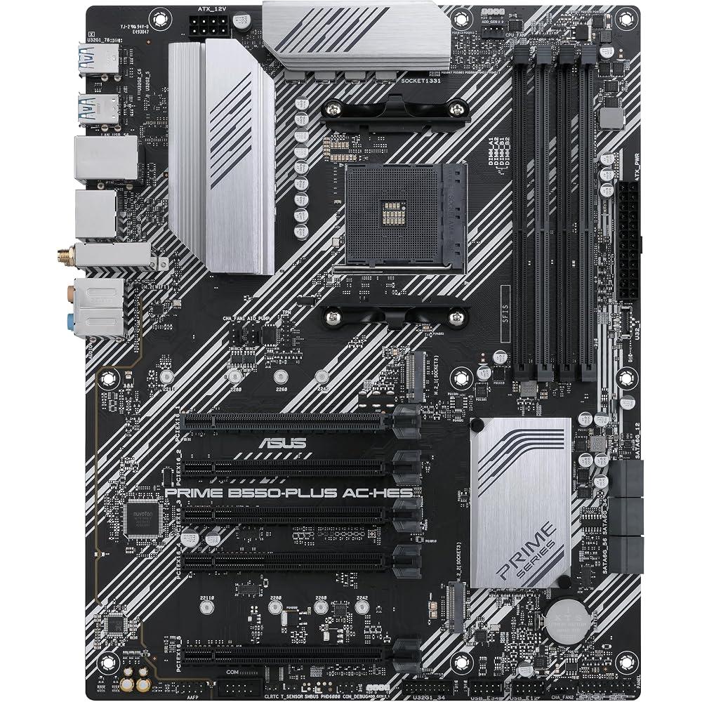 ASUS Prime B550-PLUS AC-HES AMD AM4 ATX Motherboard - Image 1