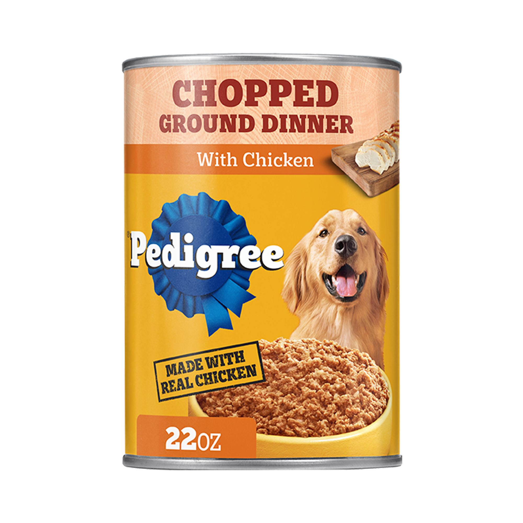 Pedigree Chopped Ground Dinner Adult Wet Dog Food with Chicken - Image 1